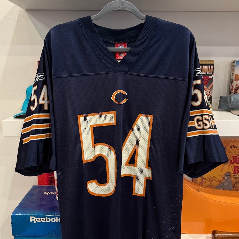 Reebok Chicago Bears Brian Urlacher #54 GSH Champion Jersey Navy