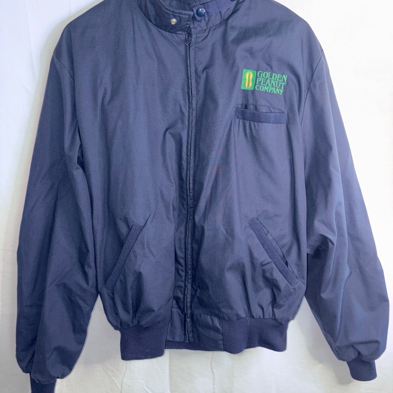 1970’s-80’s K-Products Golden Peanut Company Bomber Jacket Navy