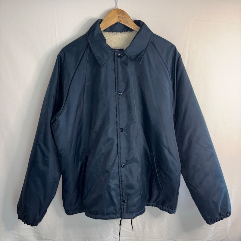 1980’s Towncraft Fleece Lined Coach Jacket Navy
