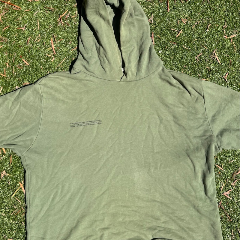Pangaia Cropped Hoodie Olive Green