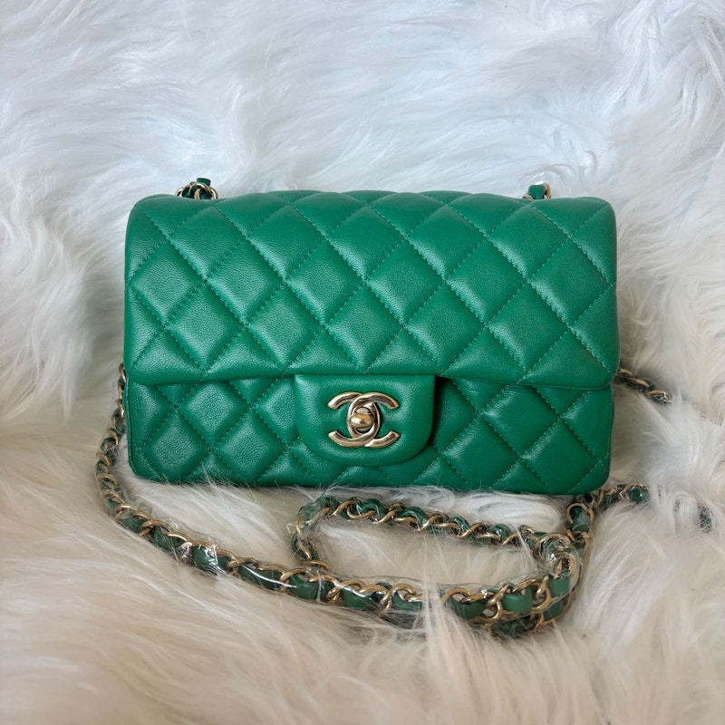 Chanel Quilted Lambskin Small Rectangular Flap Bag