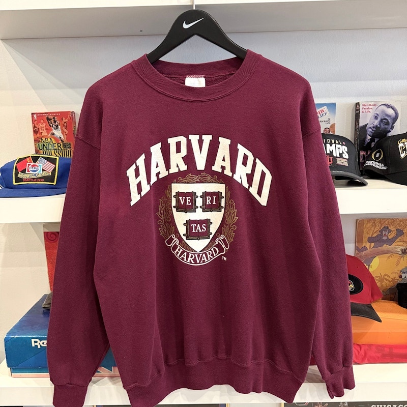 Tultex Harvard University Crest Maroon Crewneck Sweatshirt