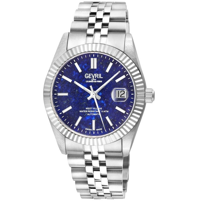 Gevril West Village Automatic Blue Lapis Dial Watch