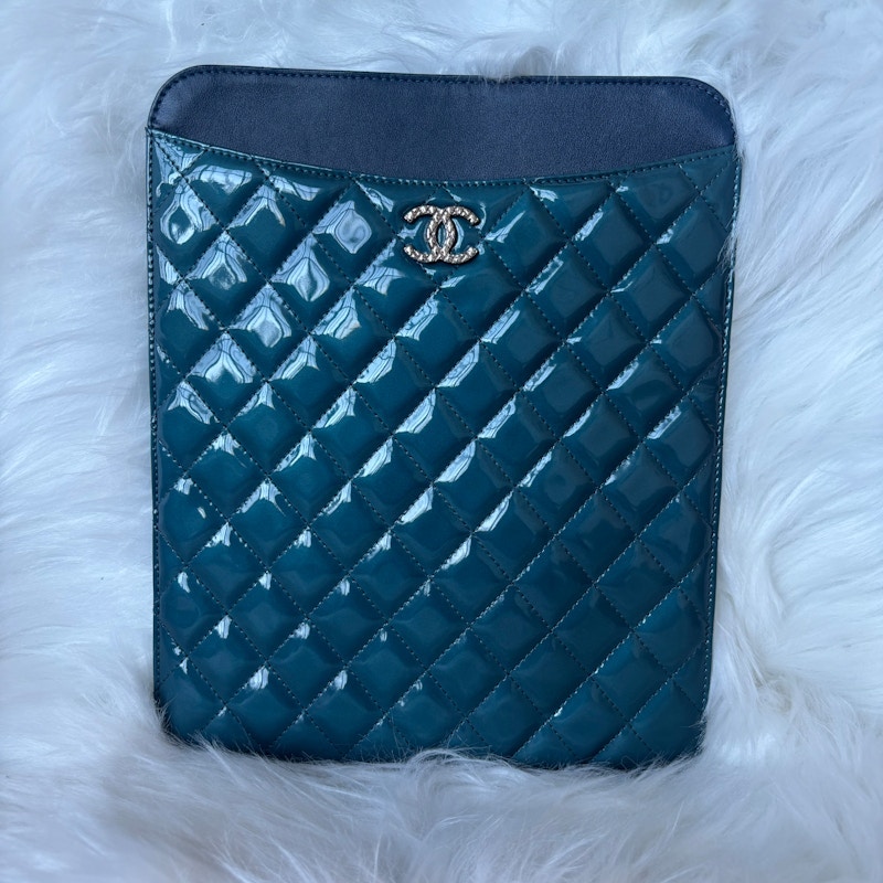 Chanel Quilted Patent Clutch