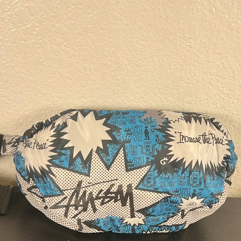 Stüssy Increase the Peace Waist Bag Blue/White