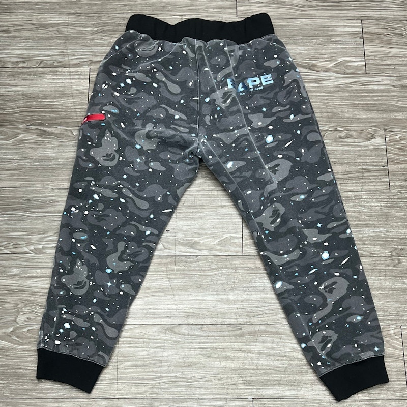 A Bathing Ape Space Camo Sweatpants Black