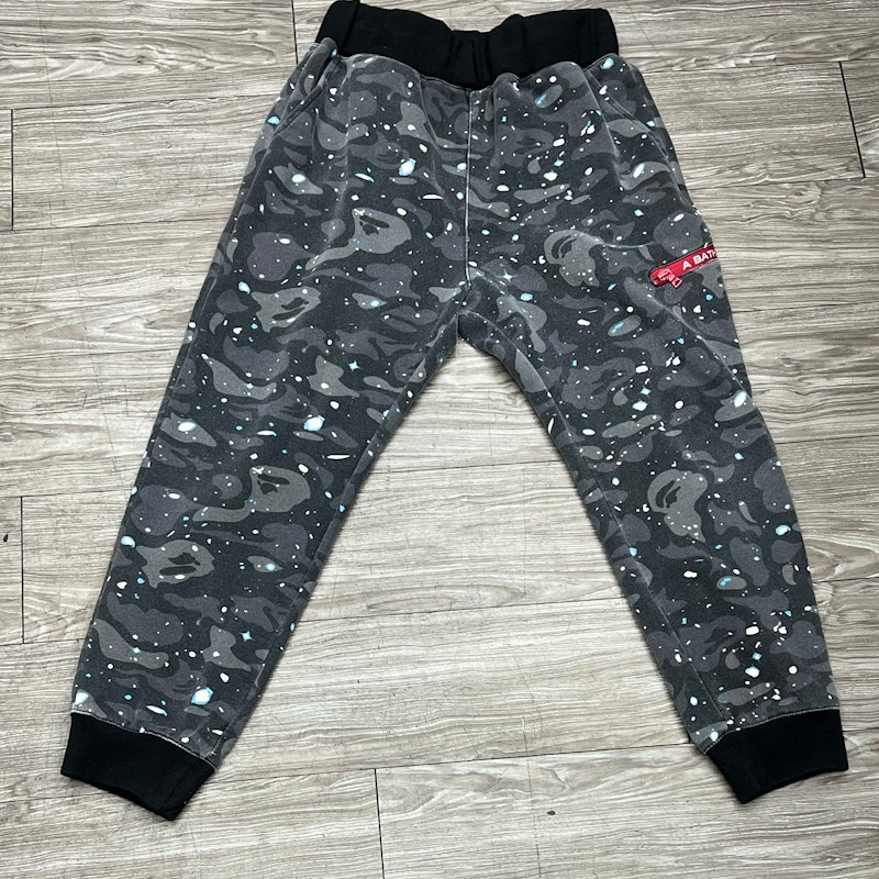A Bathing Ape Camo Sweatpants Black