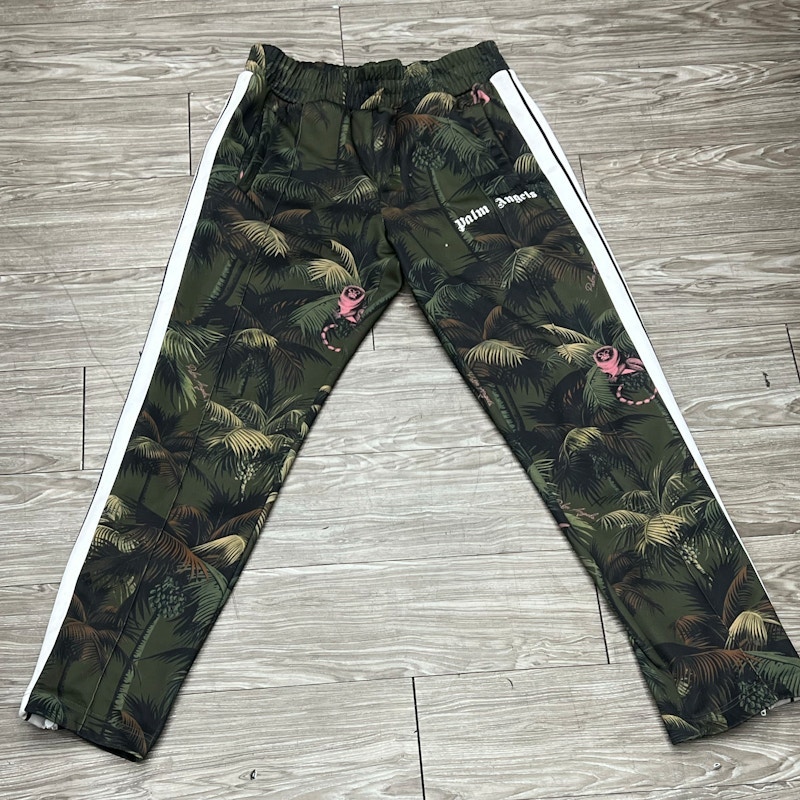Palm Angels Jungle Print Track Pants Green