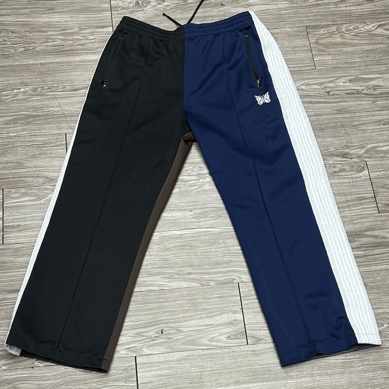 Needles Poly Smooth Track Pants Split Black/Navy
