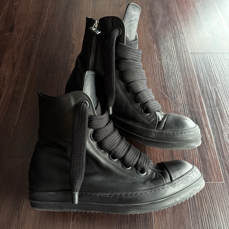 Rick Owens High-Top Jumbo Sneakers Black