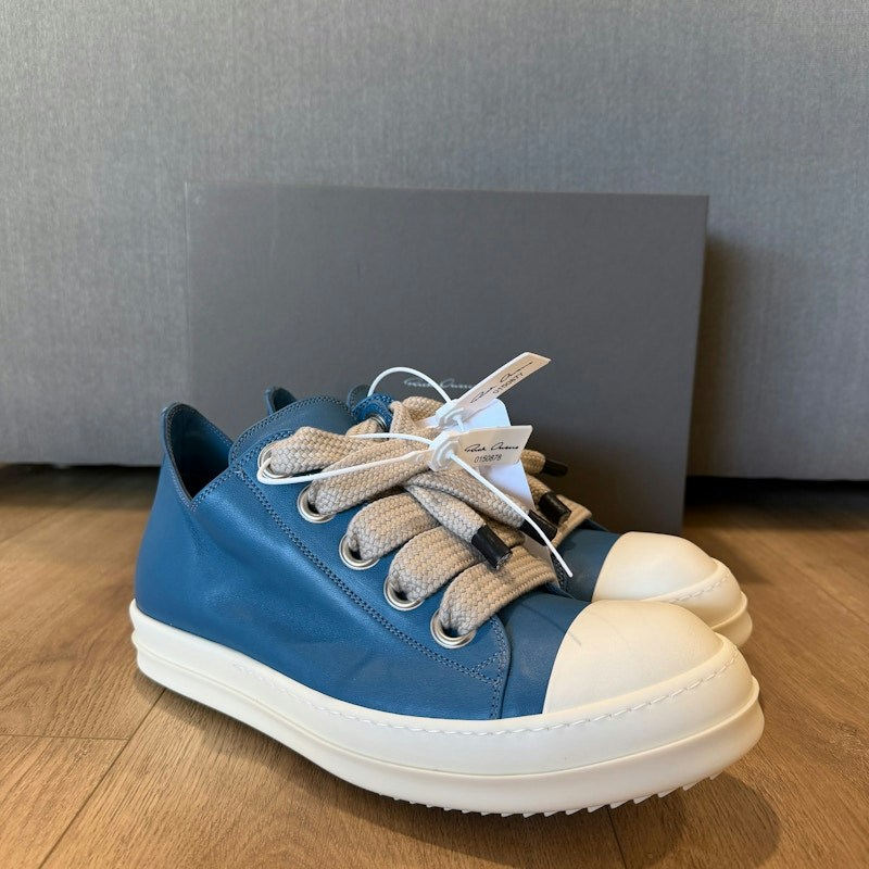 Rick Owens Jumbolace Low Sneaks Nublu/Milk/Milk