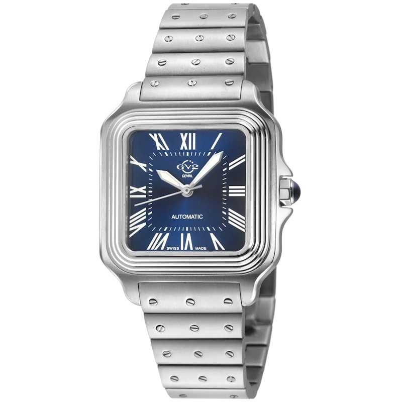 GV2 by Gevril Lusso Lx Swiss Automatic Blue Sunray Dial Watch