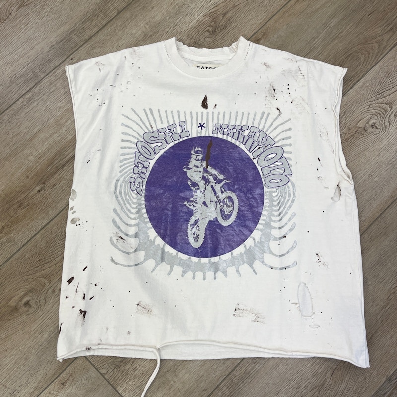 Satoshi Nakamoto Globe Of Death Cut Off Tank Top
