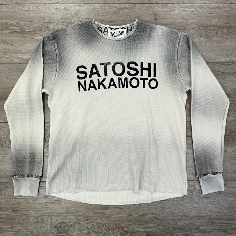 Satoshi Nakamoto Studded Thermal White