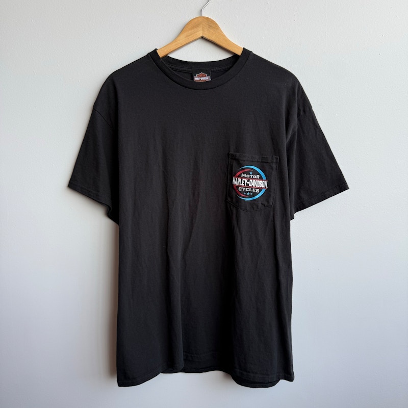 Harley-Davidson Lone Wolf Spokane WA Pocket T-Shirt Black 0020