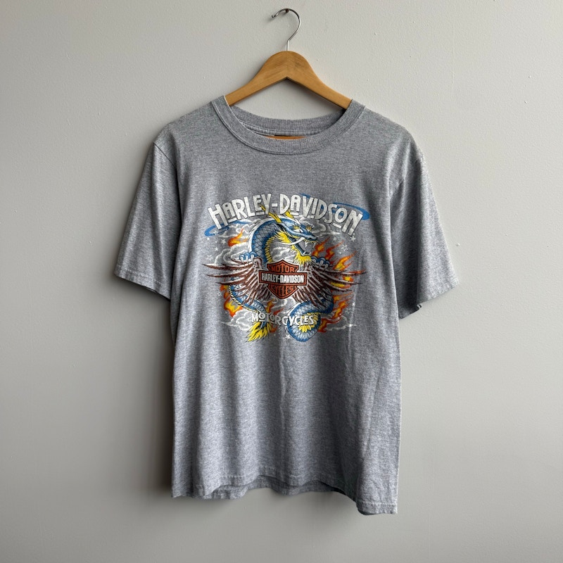 Harley-Davidson Dragon Graphic T-Shirt Gray