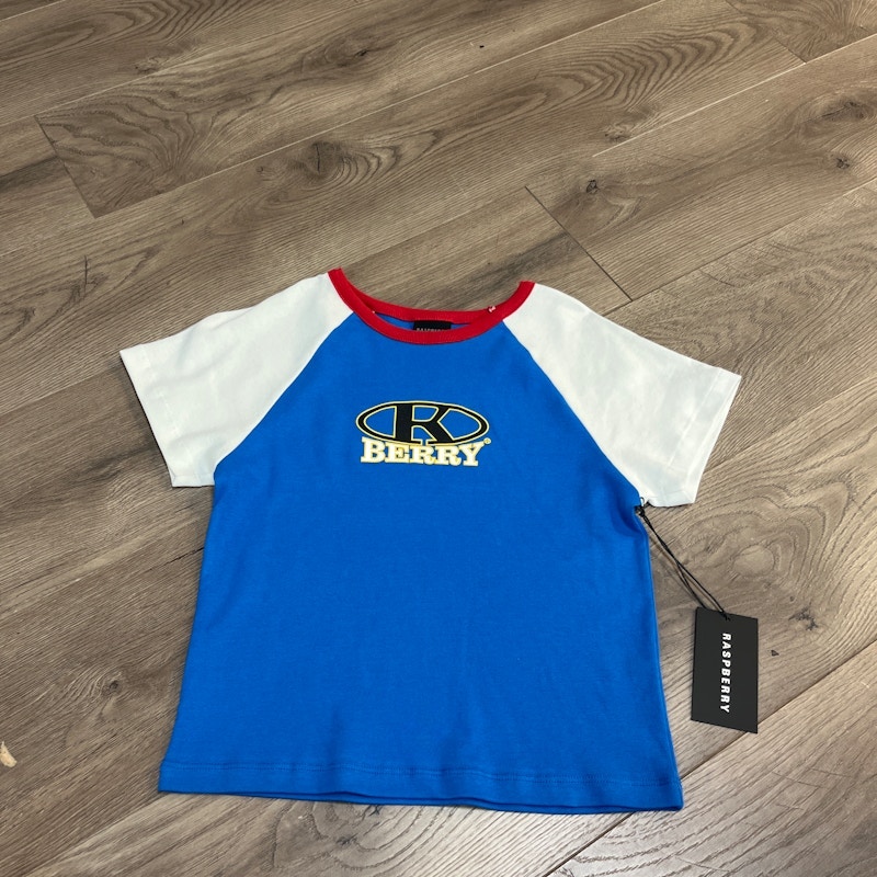 Raspberry Ringer T-Shirt Blue White