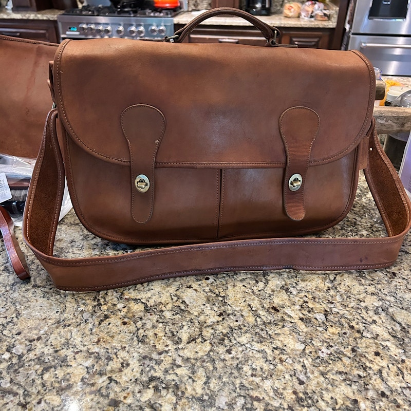 1970’s Coach 8101 Courier/Messenger British Tan Brass Hardware
