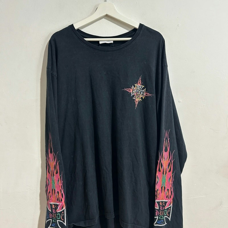 Rhude Cross Long Sleeve T-Shirt Black