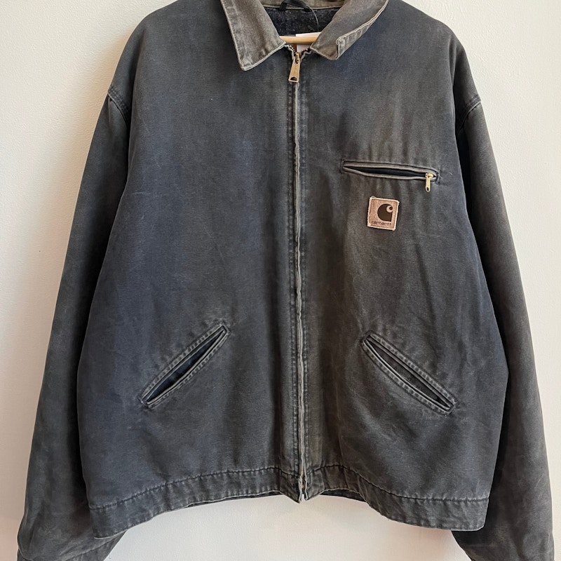 90s Vintage Carhartt Detroit Jacket Faded Black