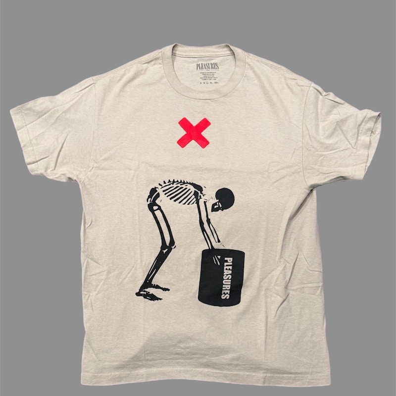 Pleasures Skeleton Graphic T-Shirt Beige