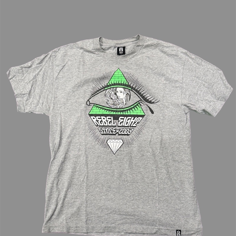 Vintage Rebel8 Graphic T-Shirt Gray