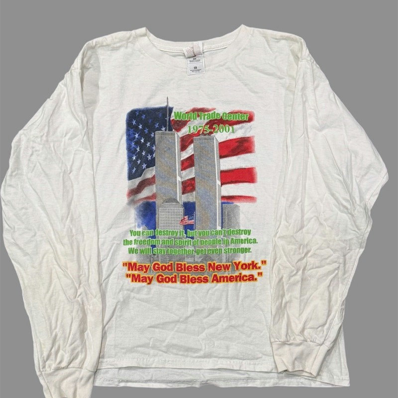 Vintage 9/11 White Long Sleeve Shirt