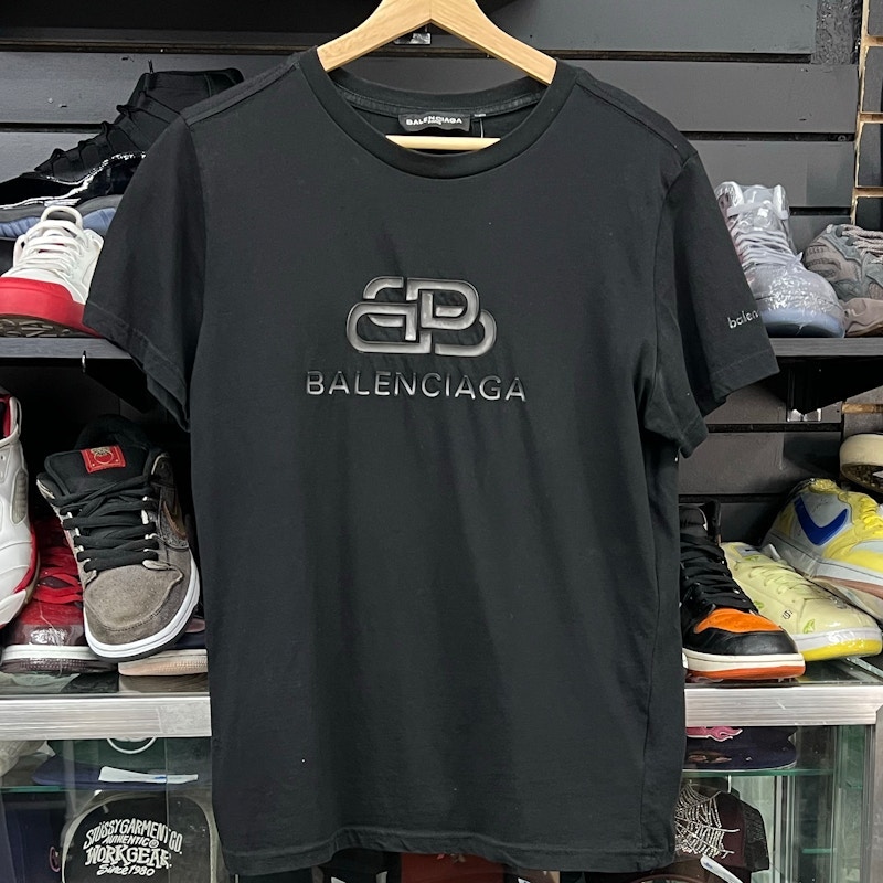 Balenciaga BB Embossed Logo T-Shirt Black