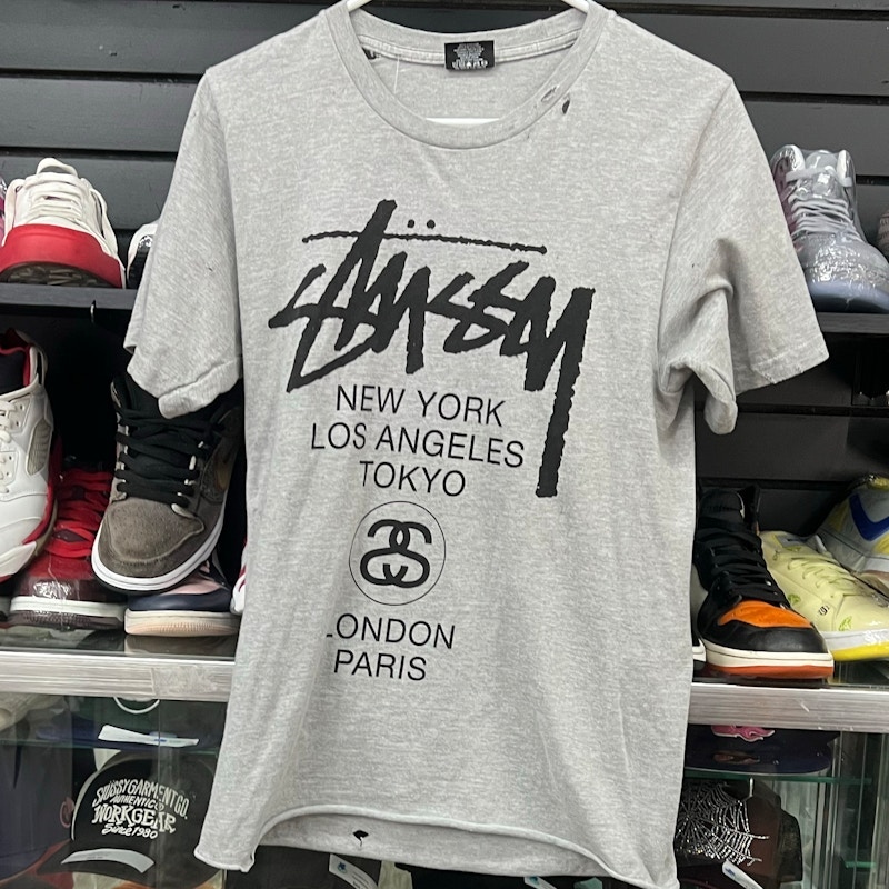 Stüssy World Tour T-Shirt Grey