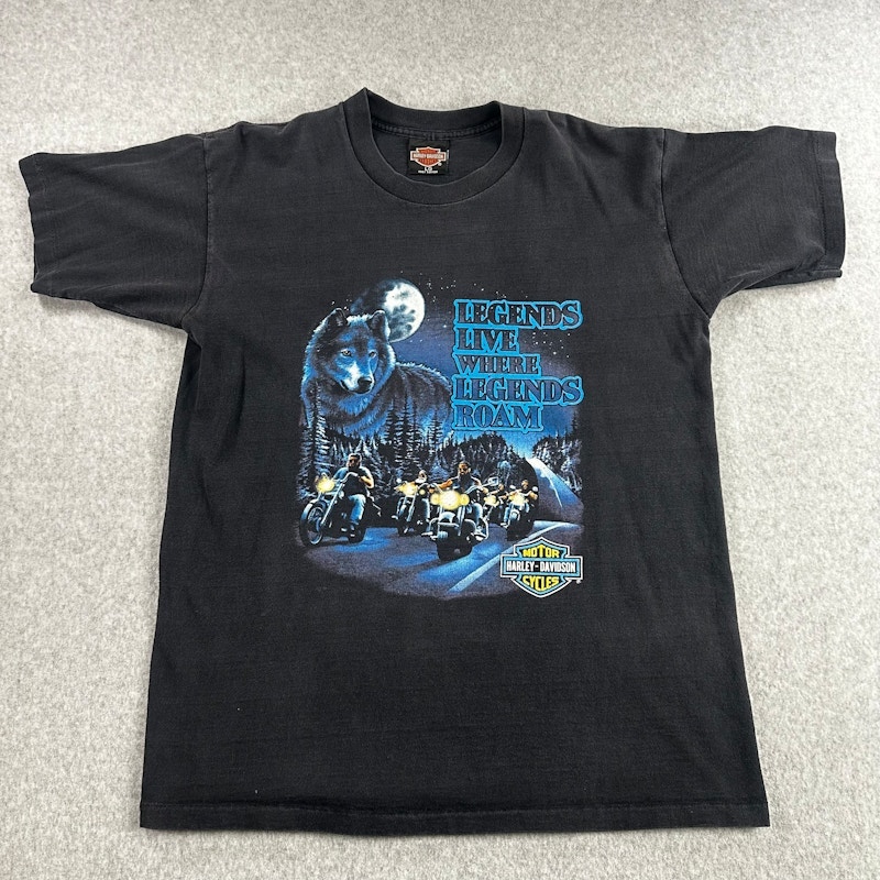 1991 Vintage Harley-Davidson "Legends Live Where Legends Roam" Tee