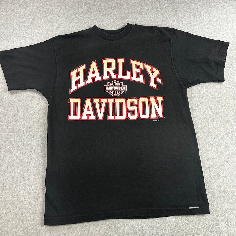 1996 Vintage Harley-Davidson Bar & Shield Collegiate Logo Tee