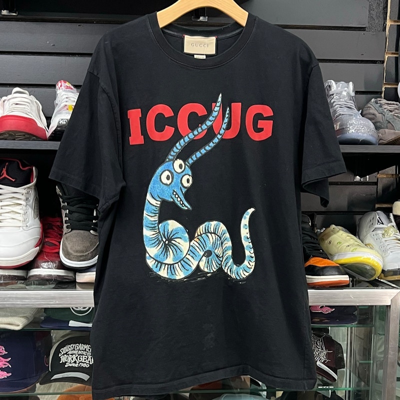 Gucci x Freya Hartas ICCUG Animal Print T-Shirt Black