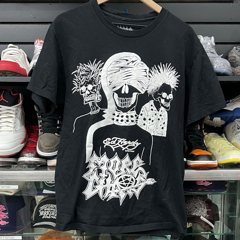 Ed Hardy More Chaos T-Shirt Black