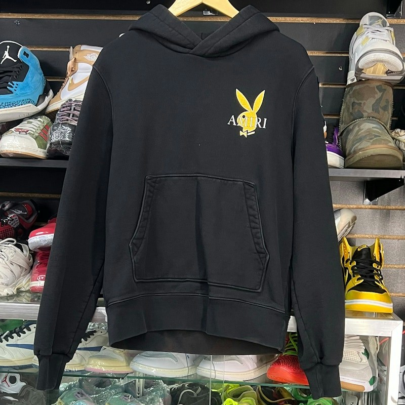 Amiri Playboy Cover Bunny Cotton Hoodie Black