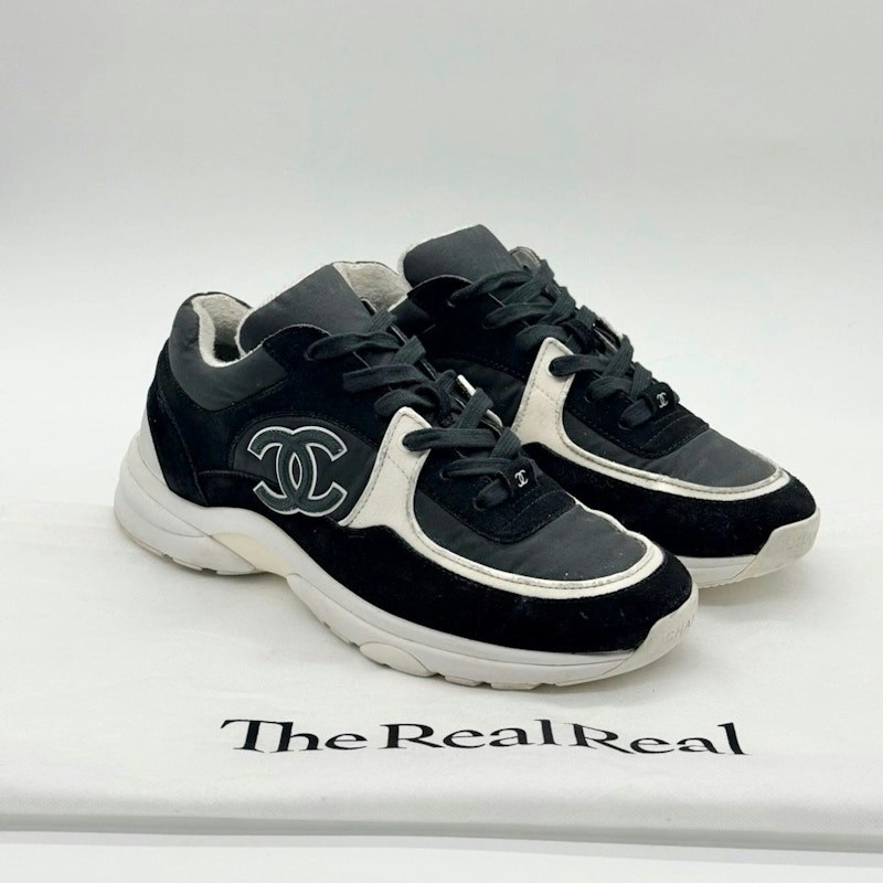 Chanel Low Top Trainer Black White