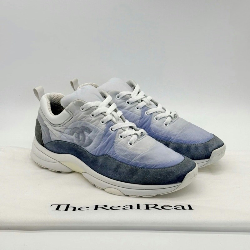 Chanel Suede Calfskin Sneakers Sky Blue (Women's)