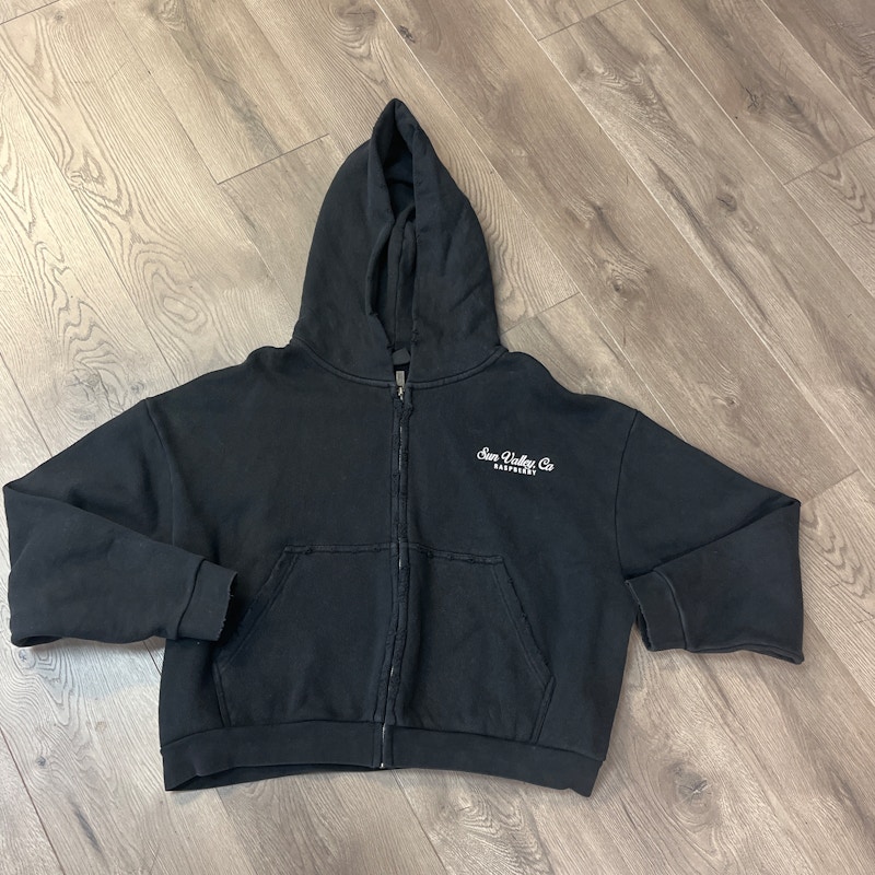 Raspberry Sun Valley, Ca Zip-Up Hoodie Black