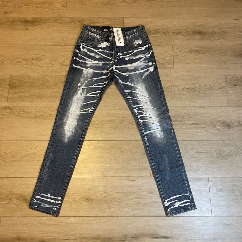 Embellish Dark Blue Biker Jeans