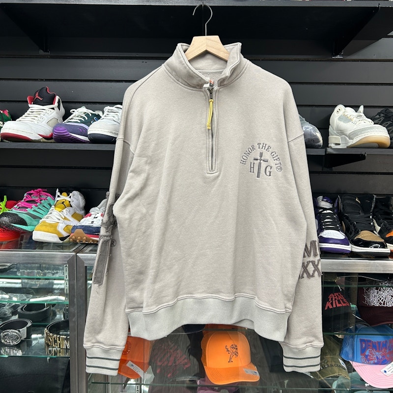 Honor The Gift Quarter Zip Sweatshirt Bone