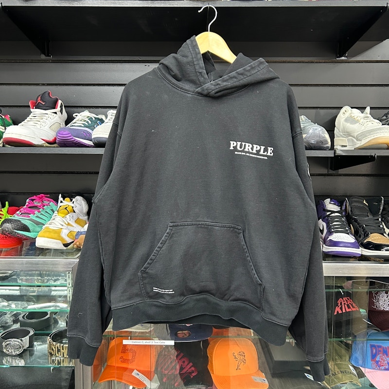 Purple Brand As Above Hoodie Black Wash