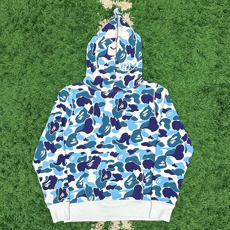 A Bathing Ape Camo Pullover Hoodie Blue