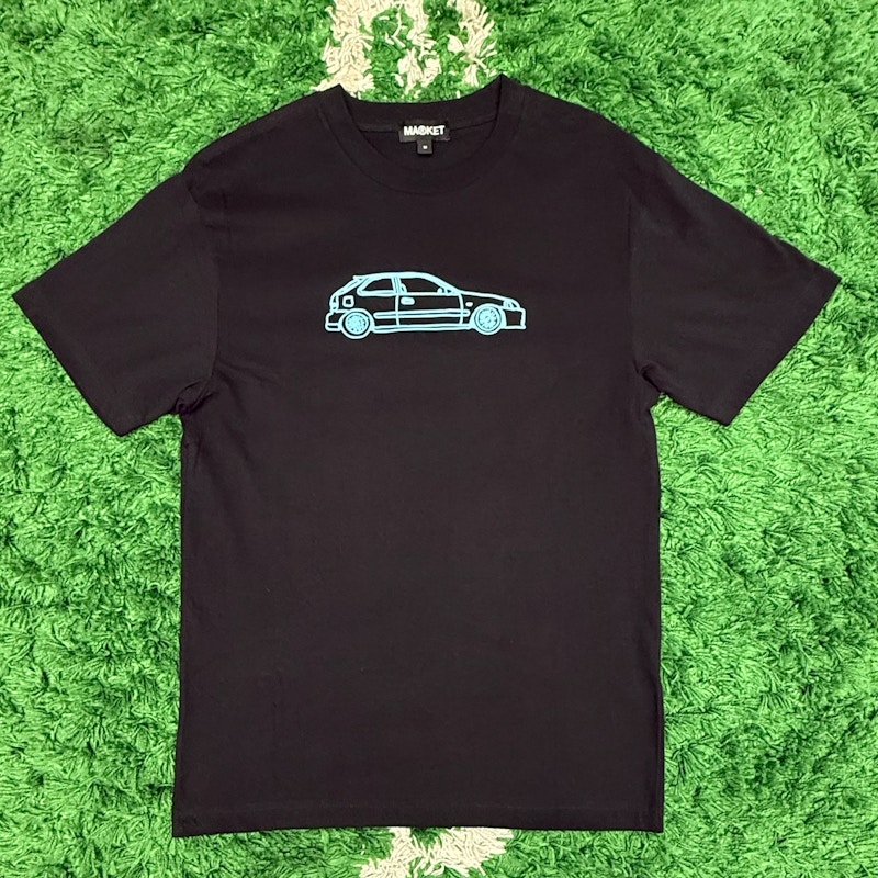 Market Car Graphic T-Shirt Black