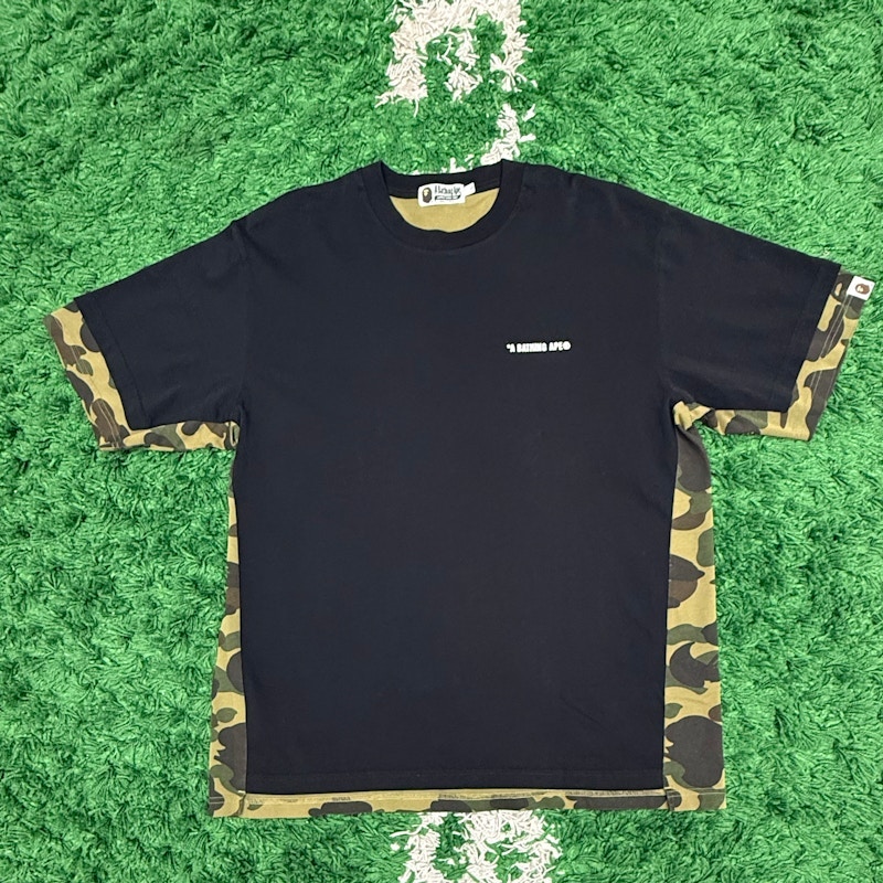A Bathing Ape Camouflage Side Panel T-Shirt Black