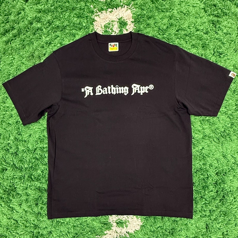 A Bathing Ape Old English Font T-Shirt Black