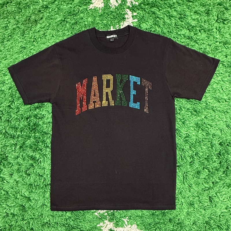 Market Rhinestone Arch T-Shirt Black