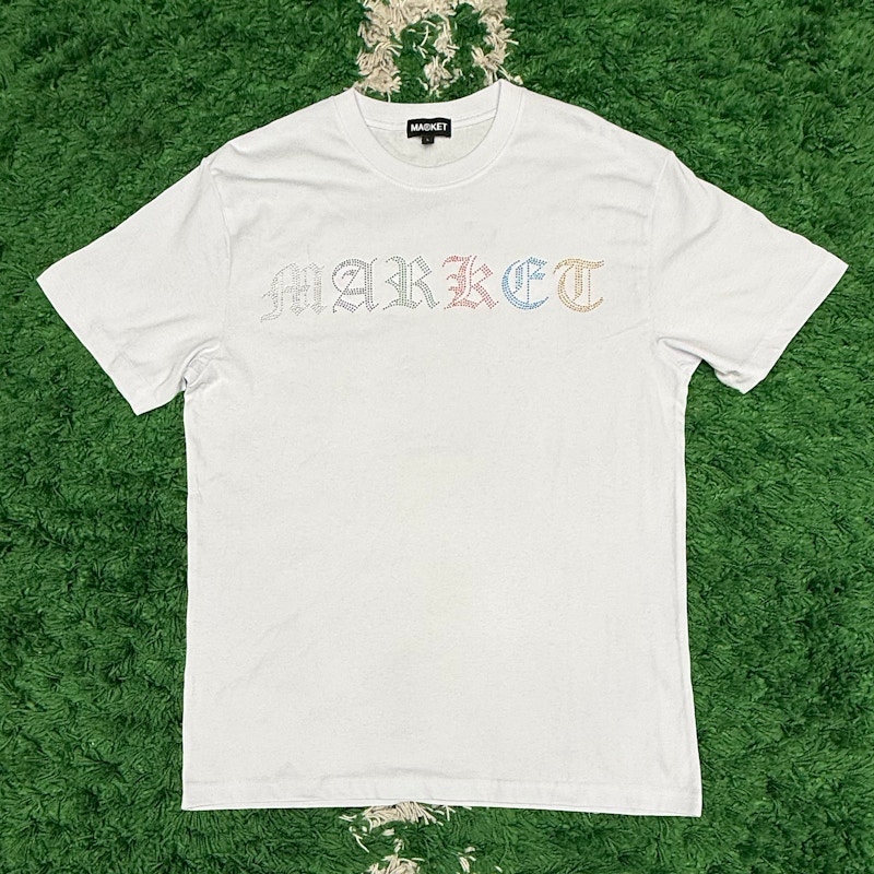 Market Rhinestone Arc T-Shirt White