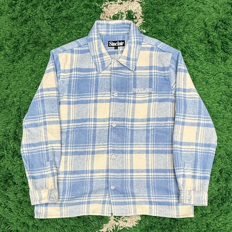 Sinclair Plaid Button-Down Shirt Blue