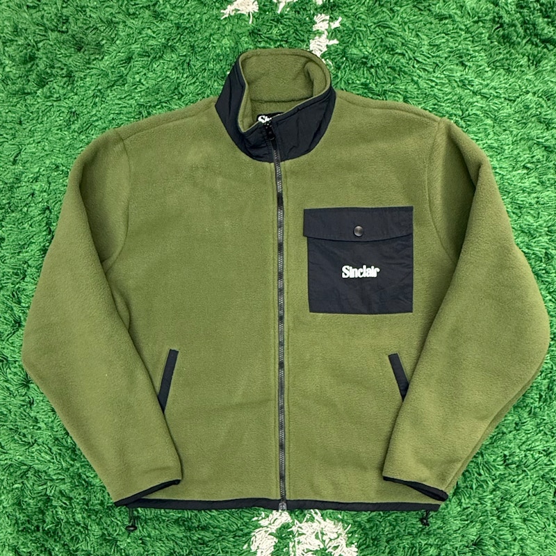 Sinclair Cargo Pocket Fleece Jacket Olive