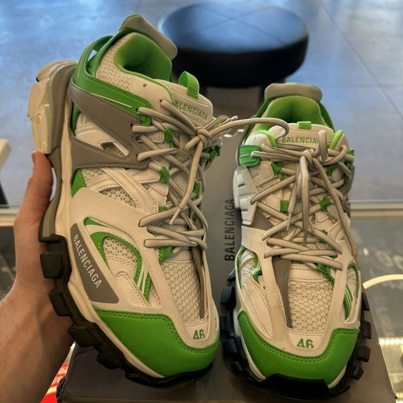 Balenciaga Track Runner Sneaker Grey Lucky Green