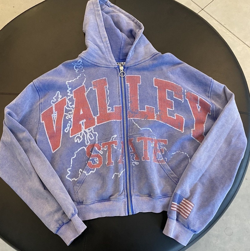 Vale Forever Alumni Zip Up Hoodie Blue
